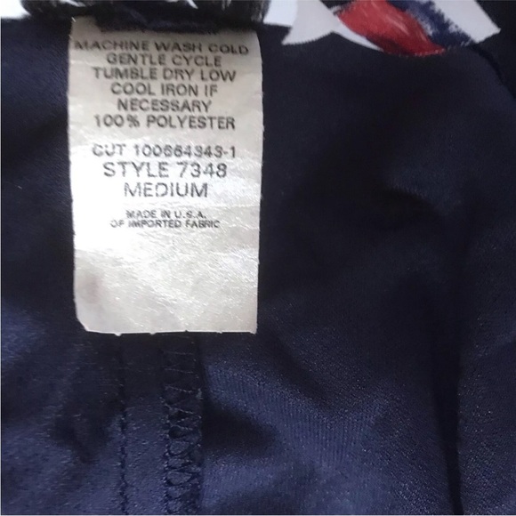 VTG Jodi California Sheer Jacket Dress Tie Front M Blue Contrast Made In USA - Picture 8 of 16